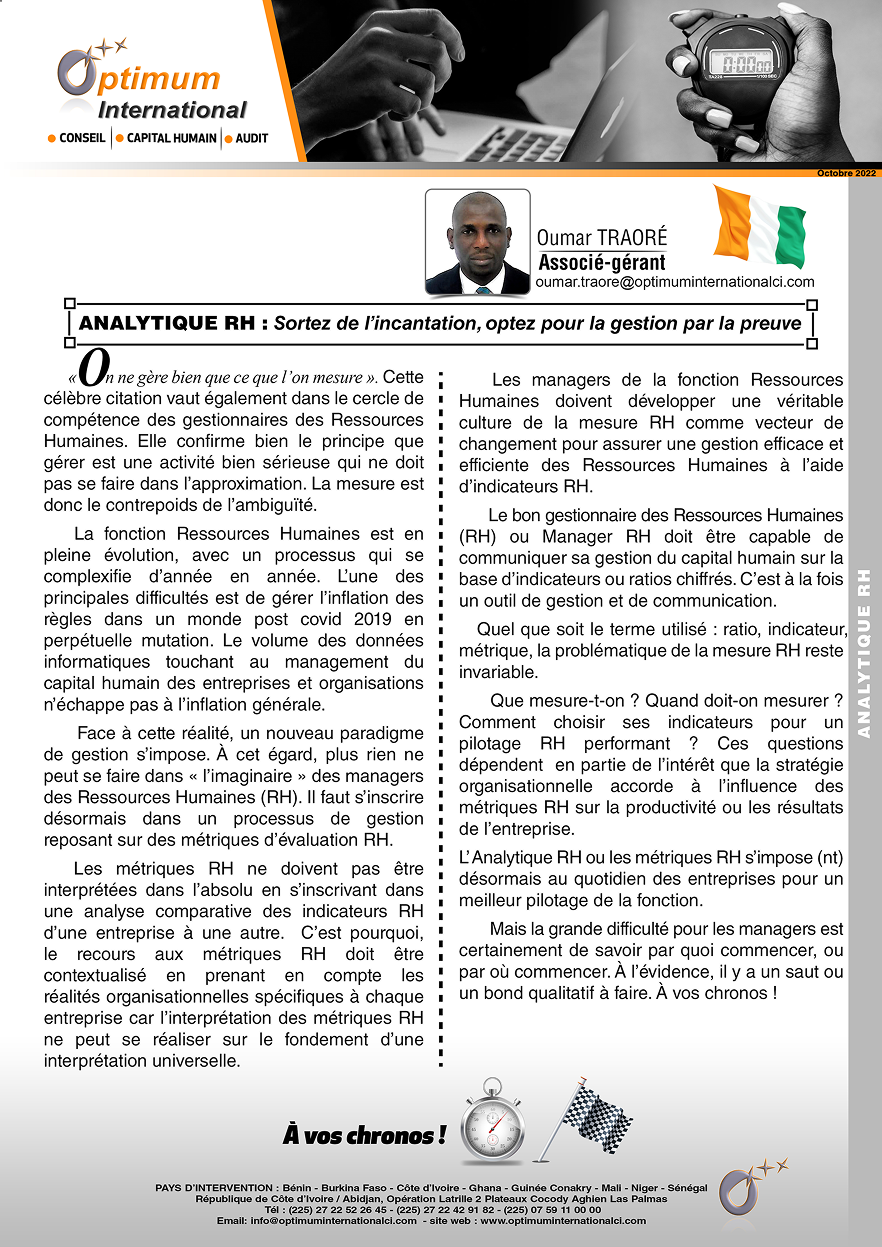 ANALYTIQUE RH : Sortez de l’incantation, optez pour la gestion par la preuve